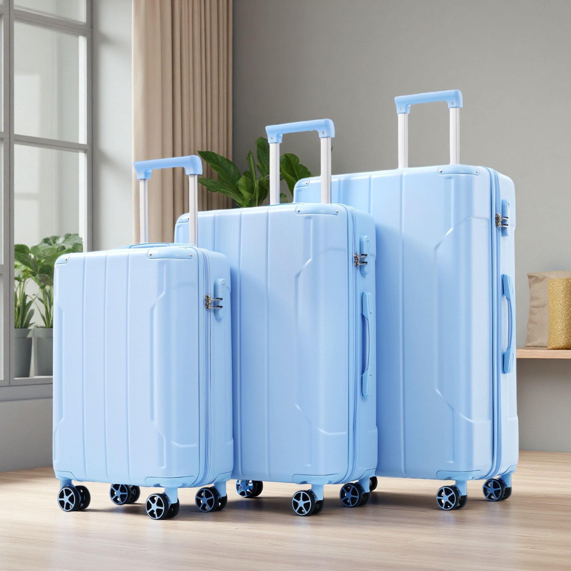 3 Piece Luggage Set – 20/24/28 Inch Spinner Suitcases, Lightweight